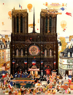Notre Dame 1980 Limited Edition Print - Hiro Yamagata Notre Dame 1980 Limited Edition Print - Hiro Yamagata