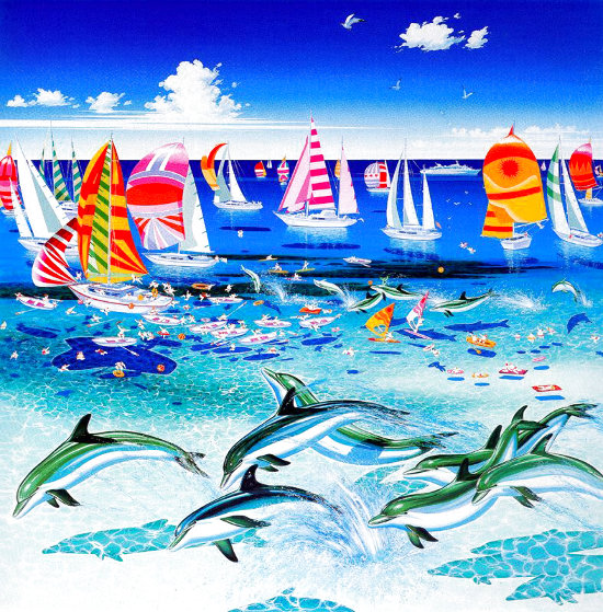 Hiro Yamagata, print, Dolphins 1985 by Hiro Yamagata - For Sale on