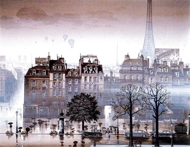 Rainy Day 1986 - Huge - Paris, France Limited Edition Print - Hiro Yamagata