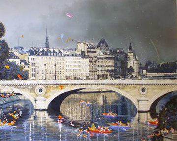 Untitled River Landscape (Rare) 1989 Limited Edition Print - Hiro Yamagata Untitled River Landscape (Rare) 1989 Limited Edition Print - Hiro Yamagata