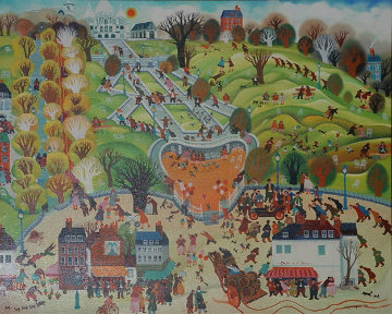 Montmarte, Paris 1973 26x31 Original Painting - Hiro Yamagata Montmarte, Paris 1973 26x31 Original Painting - Hiro Yamagata