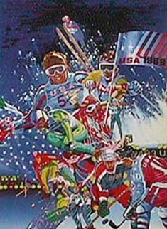 Winter Olympic Games 1988 Limited Edition Print - Hiro Yamagata Winter Olympic Games 1988 Limited Edition Print - Hiro Yamagata