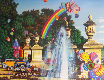 Courtyard Fountain 1990 Limited Edition Print - Hiro Yamagata