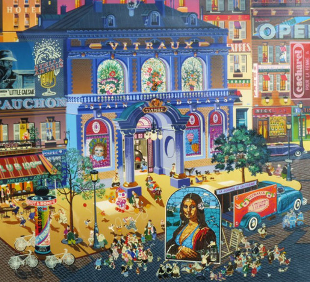Stained Glass Studio 1985 Limited Edition Print by Hiro Yamagata