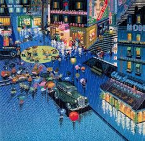 Robbers I And Robbers II 1980, Set of 2 Serigraphs - Paris, France Limited Edition Print - Hiro Yamagata