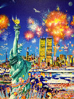 Happy Birthday Liberty U.S.A. Original 30x40 Huge Original Painting by Hiro Yamagata - 0