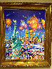 Happy Birthday Liberty U.S.A. Original 30x40 Huge - Twin Towers Original Painting by Hiro Yamagata - 1