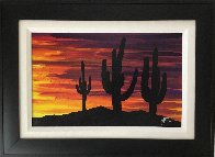 Twilight and Seguaro 2013 16x22 Original Painting by Tim Yanke - 1 Twilight and Seguaro 2013 16x22 Original Painting by Tim Yanke - 1