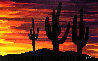 Twilight and Saguaro 2013 16x22 Original Painting by Tim Yanke - 0