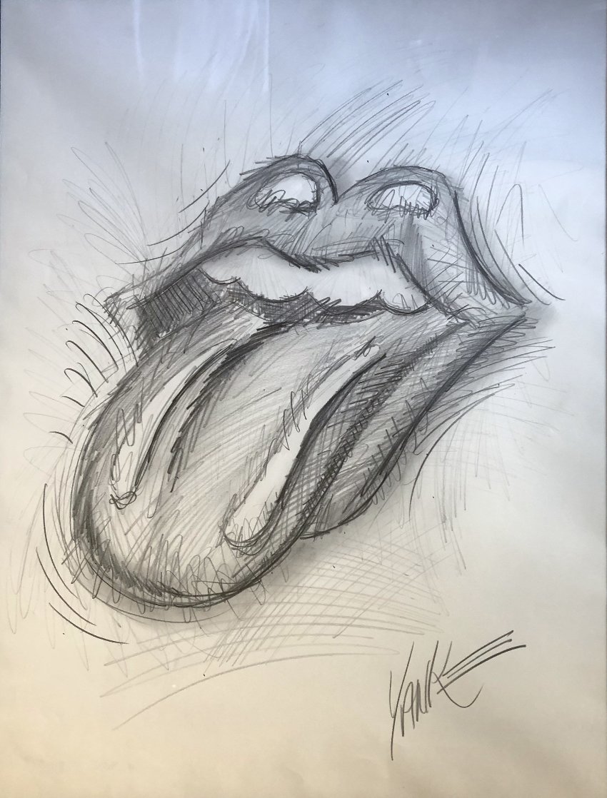 Rolling Stones 2013 Drawing 30x25 Works on Paper (not prints) by Tim Yanke
