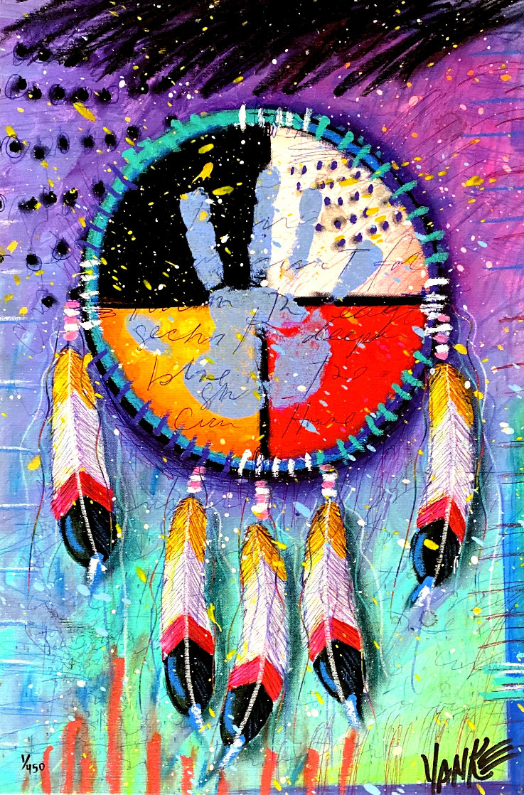 Four Directions 2014 Embellished Limited Edition Print by Tim Yanke Four Directions 2014 Embellished Limited Edition Print by Tim Yanke
