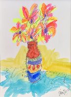 Vase Full of Grateful Unique  2016 29x25 Original Painting by Tim Yanke - 0