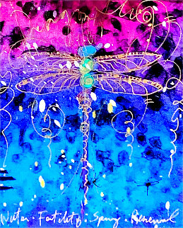 Blue Fertility Unique 2015 23x25 Works on Paper (not prints) - Tim Yanke Blue Fertility Unique 2015 23x25 Works on Paper (not prints) - Tim Yanke