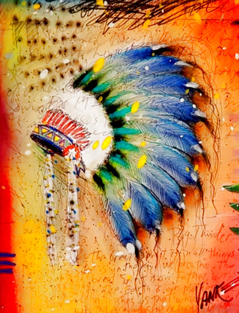 Headdress Unique 2012 16x15 Works on Paper (not prints) by Tim Yanke