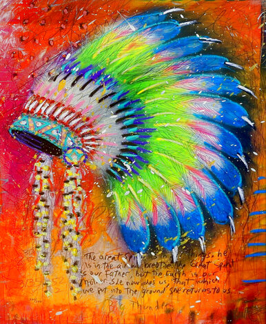 Big Thunder 2012 Embellished Giclee on Canvas  - Huge Limited Edition Print - Tim Yanke