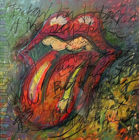 Untitled Abstract 2017 43x43 Mixed Media - Huge - Signed Twice Original Painting - Tim Yanke