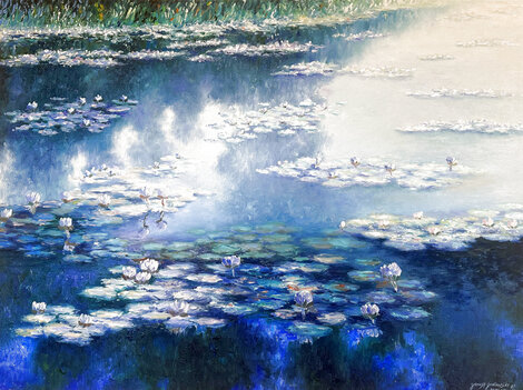 Balboa Park 1987 - 38x48 Oil on Canvas - Huge - San Diego, California - Signed Twice Original Painting - Yanush Godlewski