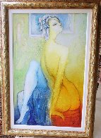 Yellow Nude 53x45 Huge Original Painting by Gevorg Yeghiazarian - 1