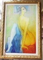 Yellow Nude 53x45 Huge Original Painting by Gevorg Yeghiazarian - 2
