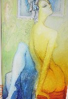 Yellow Nude 53x45 Huge Original Painting by Gevorg Yeghiazarian - 3