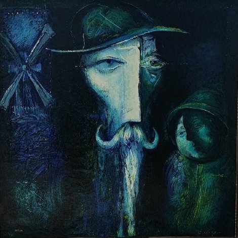 Don Quixote #1 37x37 Original Painting - Gevorg Yeghiazarian