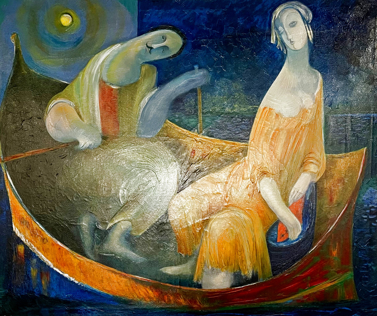 Silence of the Night I 2014 48x56 Huge Original Painting by Gevorg Yeghiazarian