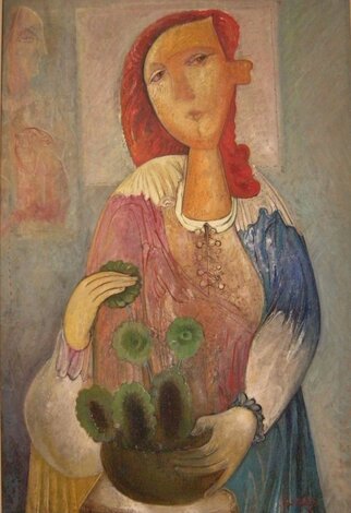 Thorny Life 1990 34x46 Framed Oil on Canvas - Huge Original Painting - Gevorg Yeghiazarian