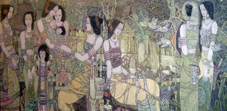 Season To Rejoice 2009 53x92 - Huge Mural Size Original Painting - Chen Yongle