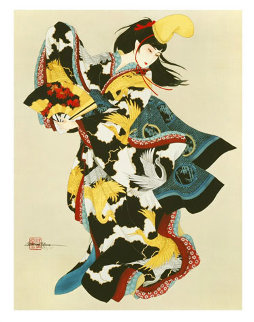 Fan Dancer Limited Edition Print - Caroline Young Fan Dancer Limited Edition Print - Caroline Young