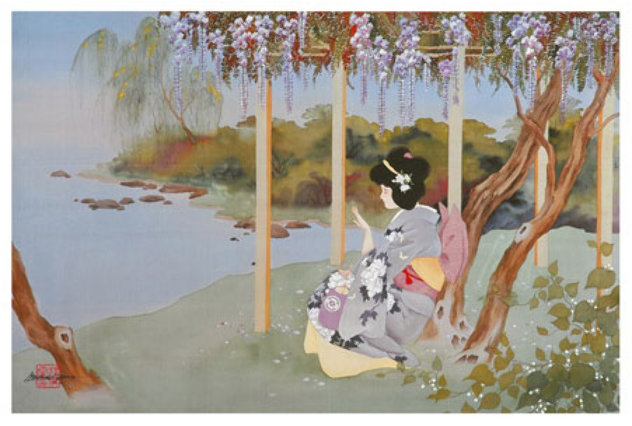 Fan Dancer and Wistful Wisteria Limited Edition Print by Caroline Young