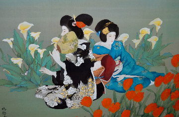 Friends 1984 36x50 Super Huge Original Painting - Caroline Young Friends 1984 36x50 Super Huge Original Painting - Caroline Young