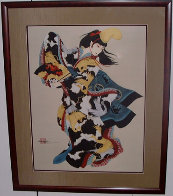 Gladiolas and Fan Dancer, Set of 2 Limited Edition Print by Caroline Young - 2 Gladiolas and Fan Dancer, Set of 2 Limited Edition Print by Caroline Young - 2