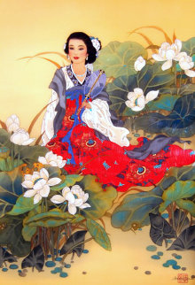 Lady Willow 2009 Embellished Limited Edition Print - Caroline Young Lady Willow 2009 Embellished Limited Edition Print - Caroline Young