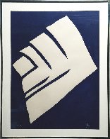 Untitled (Abstract in Dark Blue And White) 1966 (Early) Limited Edition Print by Jack Youngerman - 1 Untitled (Abstract in Dark Blue And White) 1966 (Early) Limited Edition Print by Jack Youngerman - 1