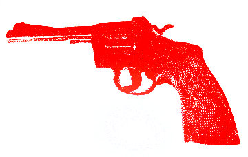 Red Revolver Unique 2008 40x55 Limited Edition Print - Russell Young Red Revolver Unique 2008 40x55 Limited Edition Print - Russell Young