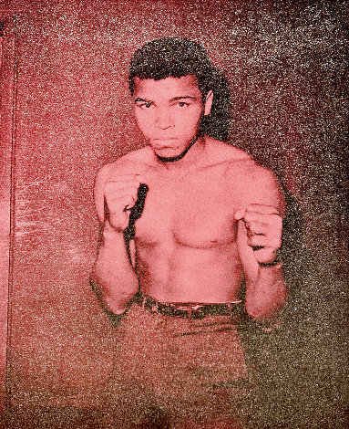 Muhammed Ali Unique 2016 41x41 - Huge - W Diamond Dust Original Painting - Russell Young