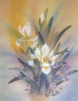 Untitled Bouquet 1986 25x20 Original Painting - Yamin Young Untitled Bouquet 1986 25x20 Original Painting - Yamin Young