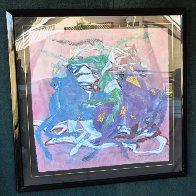 Untitled (Woman And Horses) 1988 52x52 Original Painting by Yamin Young - 2 Untitled (Woman And Horses) 1988 52x52 Original Painting by Yamin Young - 2