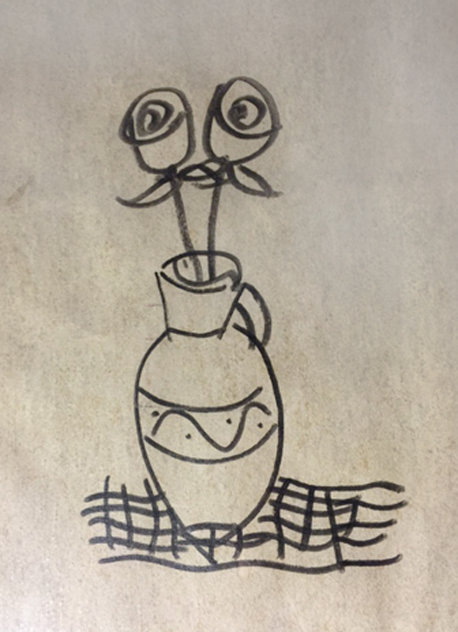 Untitled Drawing 1999 17x30 Drawing by  Yuroz