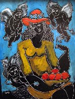 Surrounded By Inspiration 2007 20x17 Original Painting by Yuroz - 2 Surrounded By Inspiration 2007 20x17 Original Painting by Yuroz - 2