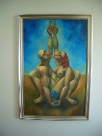 Lover's Reach Embellished 2001 Huge Limited Edition Print by  Yuroz - 2