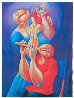 Adoration With Flute 1992 Huge Limited Edition Print by  Yuroz - 1