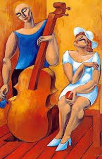 Cello 1994 Super Huge Limited Edition Print - Yuroz Cello 1994 Super Huge Limited Edition Print - Yuroz