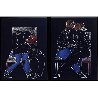 Wicker Kiss Suite of 2 1989 Huge - Framed Limited Edition Print by  Yuroz - 2