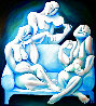 Light Blue Couch 1989 62x62 Huge Major Painting Original Painting by  Yuroz - 0