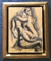 In Love Drawing on wood panel 2005 16x14 Drawing by  Yuroz - 1
