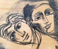 In Love Drawing on wood panel 2005 16x14 Drawing by Yuroz - 4 In Love Drawing on wood panel 2005 16x14 Drawing by Yuroz - 4