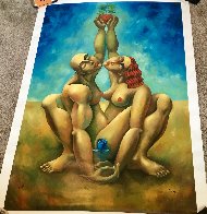 Lovers Reach 2004 Huge Limited Edition Print by  Yuroz - 4
