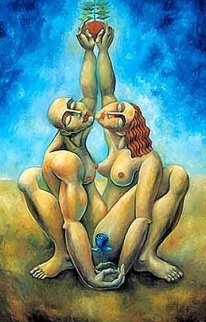 Lovers Reach 2004 Huge Limited Edition Print - Yuroz Lovers Reach 2004 Huge Limited Edition Print - Yuroz