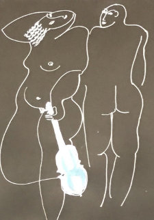 Do You Want to Hear My Music? 1989 18x15 Works on Paper (not prints) - Yuroz Do You Want to Hear My Music? 1989 18x15 Works on Paper (not prints) - Yuroz